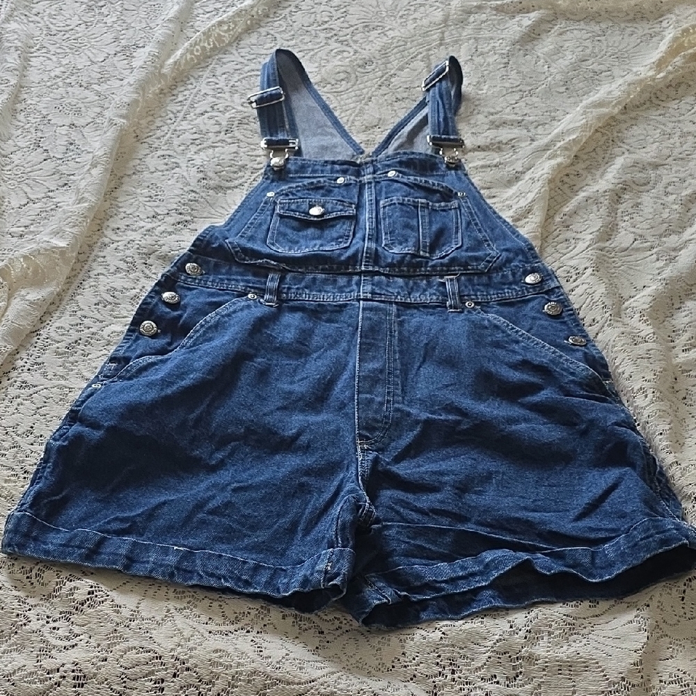 Denim Overalls Shorts